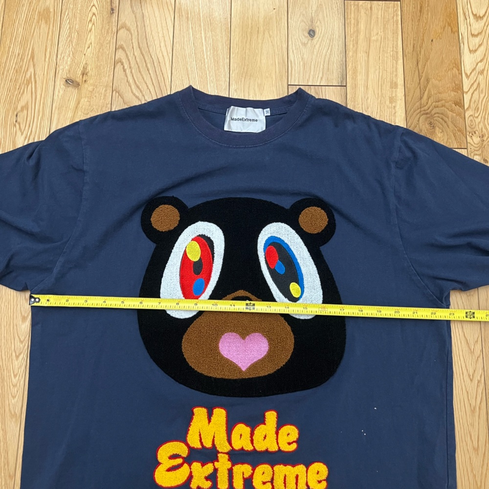 Made Extreme Kanye Dropout Bear Embroidered Blue Long Sleeve Shirt Size MediumMa - Picture 12 of 13